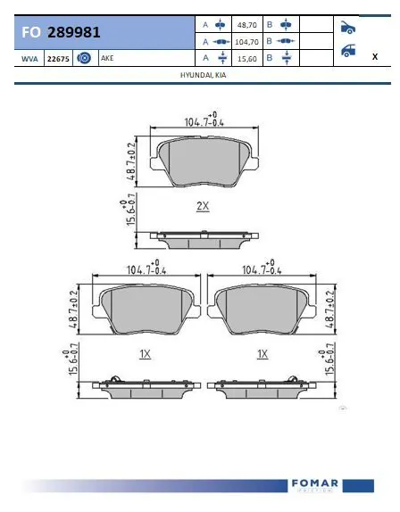 Brake Pad Set, disc brake